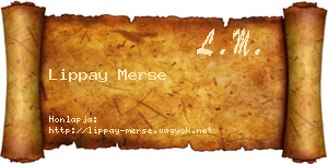 Lippay Merse névjegykártya